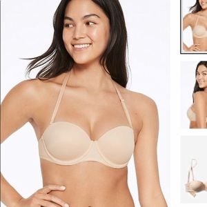 Pink strapless Bra 34B